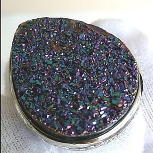STERLING PURPLE DRUZY QUARTZ RING SIZE 7